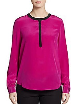Maisy Silk Colorblock Top