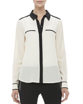 Marah Long Sleeve Contrast Blouse