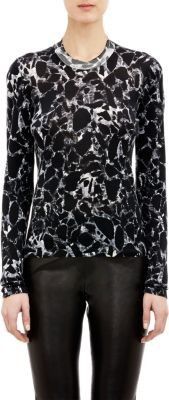 Marble-Print Sweater