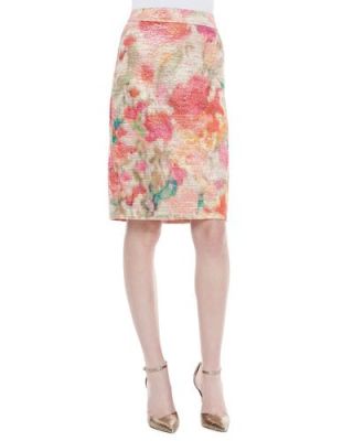 marit floral print pencil skirt