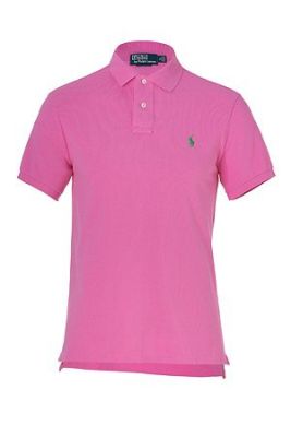 Maui Pink Cotton Mesh Slim Fit Polo Shirt