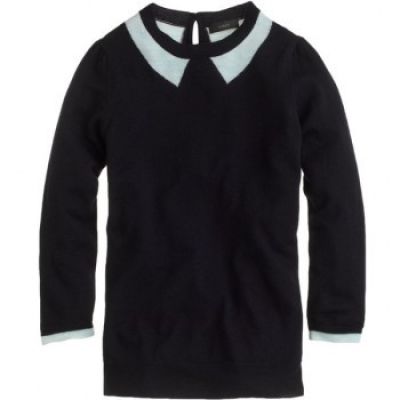 Merino Tippi sweater in trompe l'oeil