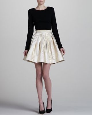 Metallic A-Line Skirt
