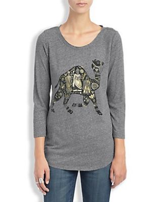 Metallic Camel Tee