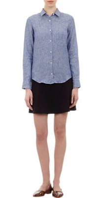 Micro-Dot Chambray Shirt