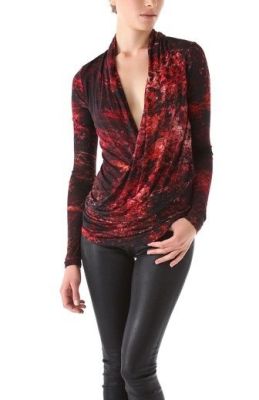 Midnight Floral Drape Blouse