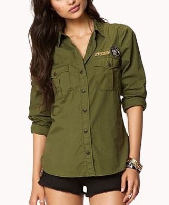 Military-Inspired Button Down