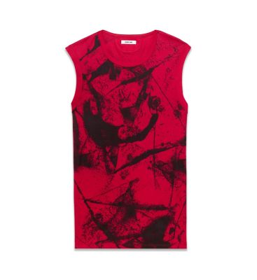 Mineral Print Jersey Muscle Tee