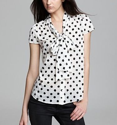Miranda Sequin Bow Blouse
