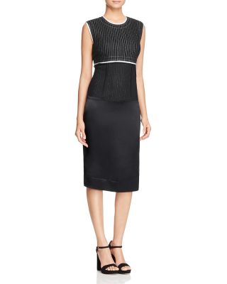 Mixed Media Sheath Dress