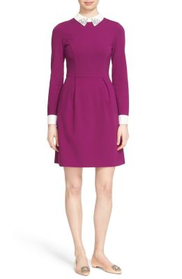 'Moona' Embellished Collar Dress
