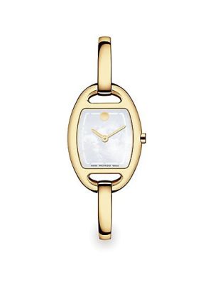 Mother-of-Pearl & Stainless Steel Bangle Watch