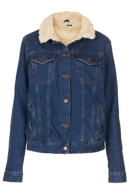 MOTO Vintage Borg Denim Jacket