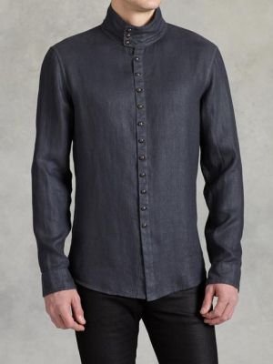 Multi Button Shirt with Asymmetric Closure