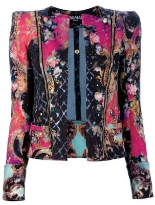 Multicolor Biker Jacket