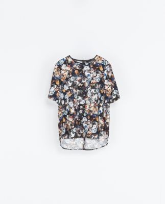 Multicolor Piped Printed Top
