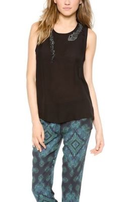 Muscle Tank with Beaded Snake