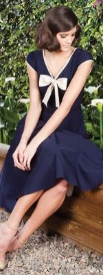 navy blue swag dress