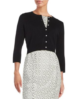 Noir Lace Accented Cardigan