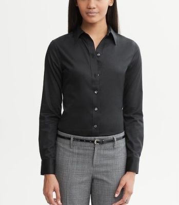 Non Iron Fitted Sateen Shirt