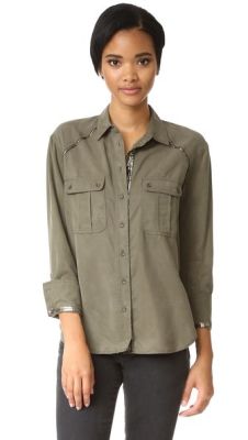 Off Campus Button Down Blouse