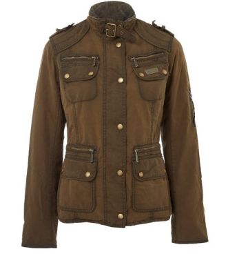 Olive Tilbury Flag Lined Wax Cotton Jacket