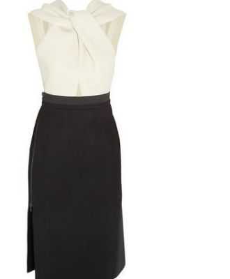 Open-back scuba-jersey dress