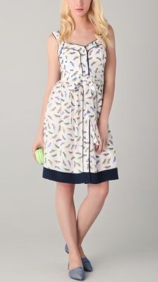 Parakeet Print Jessica Dress
