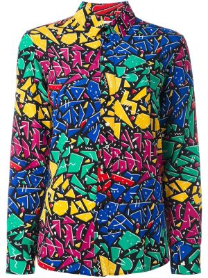 Paris collar 80s graffiti shirt