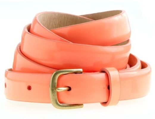 Patent Leather Skinny Belt