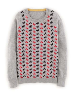 Pattern Sweater in Grey Melange