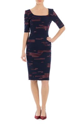 patterned shift dress