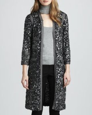 Paulie Long Sequin Jacket
