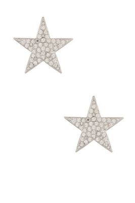 Pave Crystal Star Clip-On Earrings