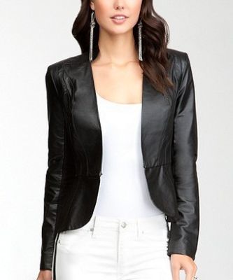 Peplum Leather Jacket