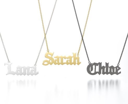 Personalized Ava Gothic Necklace