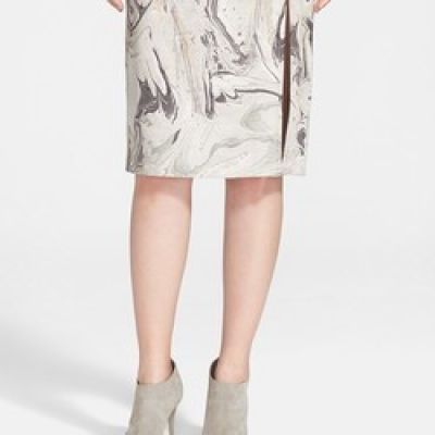 'Phereniki' Print Silk Skirt