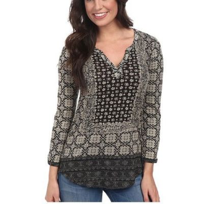Placed Scarf Top