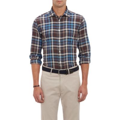 Plaid Herringbone Shirt