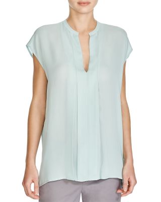 Pleated Silk Top
