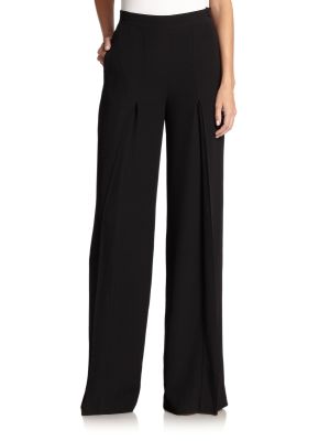 Pleated Wide-Leg Pants