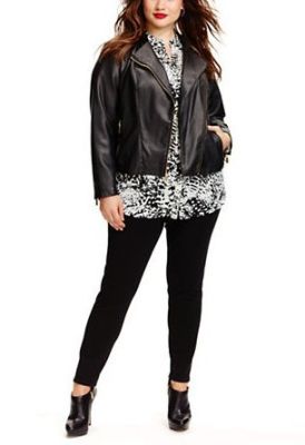 Plus Leopard Print Roll-Tab Top