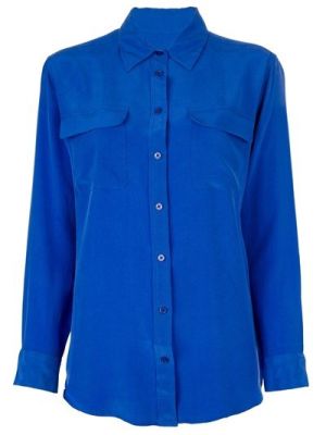 Pocketed Silk Blouse