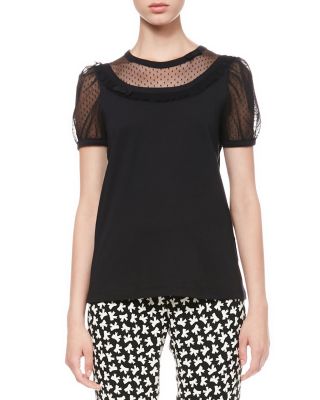 Point D'Esprit-Sleeve Tee