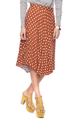 Polka Dot Calf Skirt