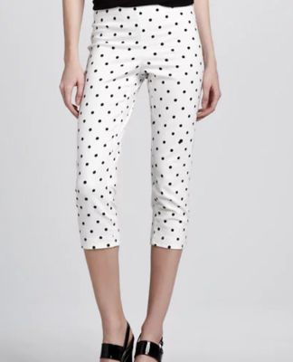 Polka-Dot Capri Pants