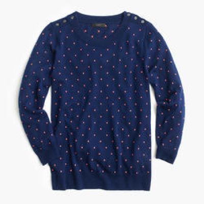 Polka-dot Tippi sweater with shoulder buttons