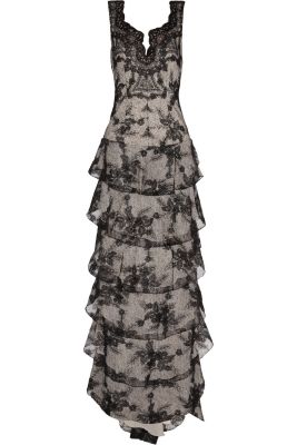 Powell tiered lace gown