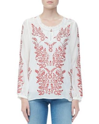 Preston Embroidered Voile Top