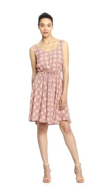 PRINT FLARE DRESS
